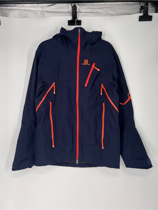 Salomon Other - Salomon Recco Navy Orange Winter Outdoor Hooded Snowboarding Ski Shell Men's S